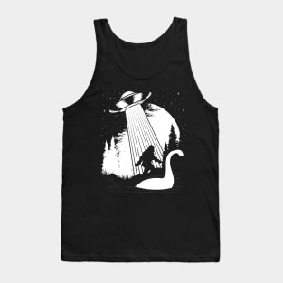 Bigfoot Ufo Abduction Loch Ness Monster Tank Top